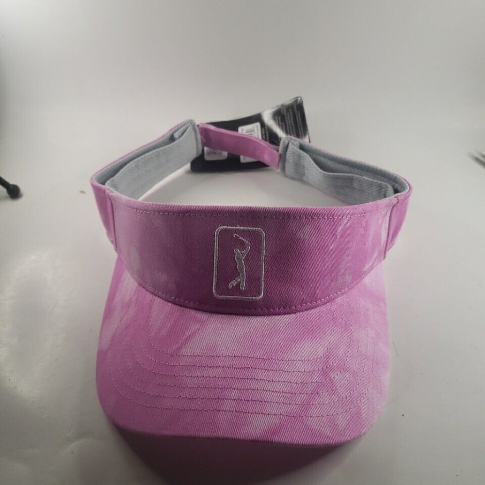 New PGA Tour Golf Ladies Tie-Dye Visor Pink New With Tags Moisture Wicki…